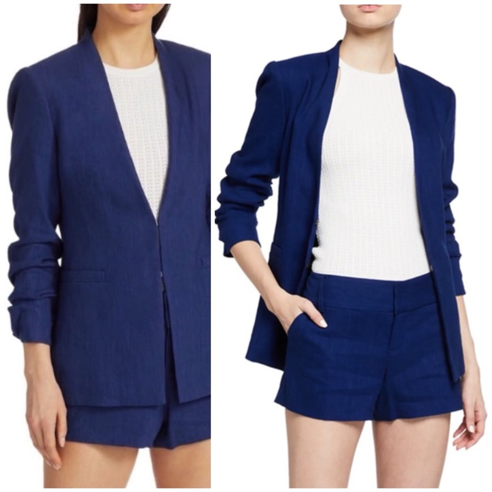 ALICE + OLIVIA Jerri Long Collarless Blazer - Picture 6 of 11